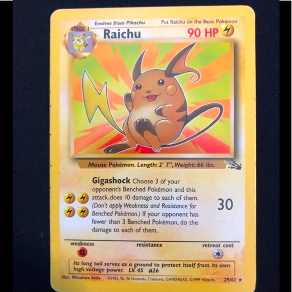 Pokémon Raichu Rare - Picture 1 of 1